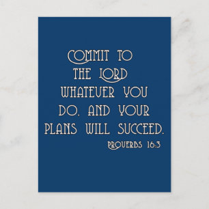Commit to the Lord Bible Quote Tshirts Postcard
