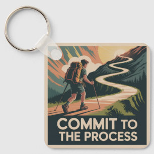 Commit To The Process Key Ring