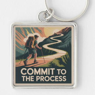Commit To The Process Key Ring