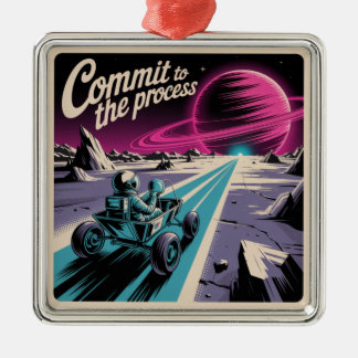 Commit To The Process Metal Tree Decoration