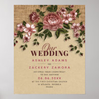 Commitment Wine Floral Lace Wedding Certificate