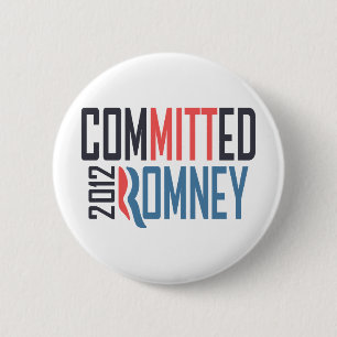 Committed Romney 6 Cm Round Badge