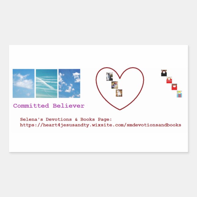 Committed To Rectangular Sticker (Front)