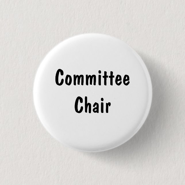 Committee Chair 3 Cm Round Badge (Front)