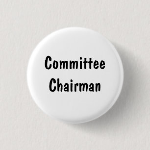 Committee Chairman 3 Cm Round Badge