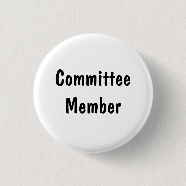 Committee Member 3 Cm Round Badge (Front)