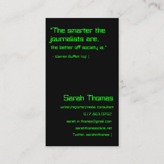 Commodore 64 business card (Front)