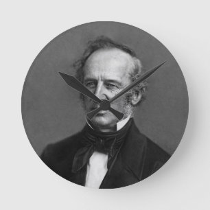 Commodore Cornelius Vanderbilt Portrait circa 1850 Round Clock