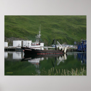 Commodore, Fishing Trawler in Dutch Harbour, AK Poster