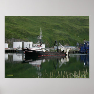 Commodore, Fishing Trawler in Dutch Harbour, AK Poster