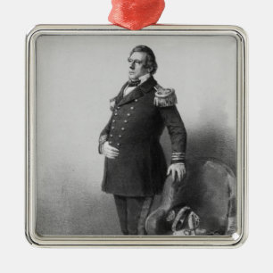 Commodore Matthew Calbraith Perry Metal Tree Decoration