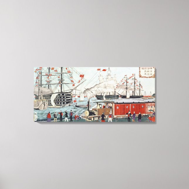 Commodore Perry's Gift of a Railway Canvas Print (Front)