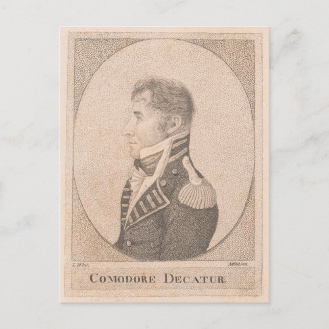 Commodore Stephen Decatur Postcard (Front)