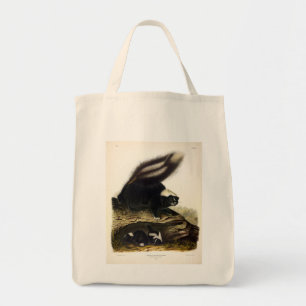 Common American Skunk or Striped Skunk, by Audubon Tote Bag
