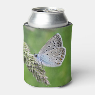 Common Blue Butterfly on Grass Can Cooler