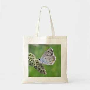 Common Blue Butterfly on Grass Tote Bag