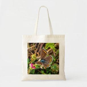 Common Blue Butterfly Polyommatus Icarus Painting Tote Bag