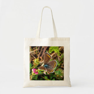 Common Blue Butterfly Polyommatus Icarus Painting Tote Bag