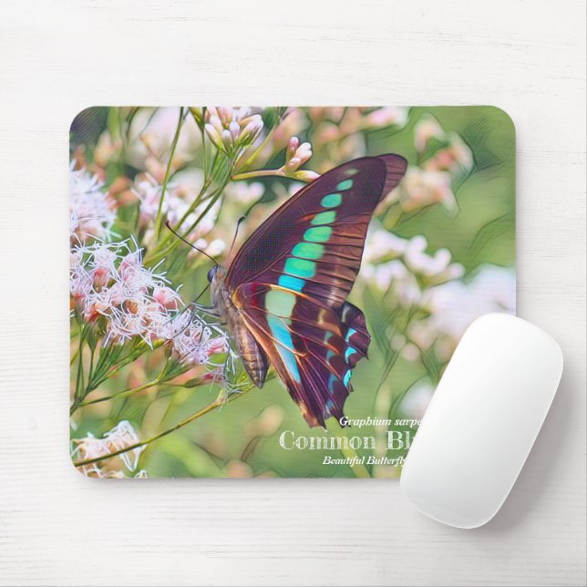 Common Bluebottle Mouse Mat (With Mouse)