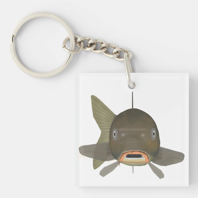 Common Carp - Fish Head Key Ring (Front)