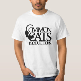 Common Cats Full Logo Black T-Shirt