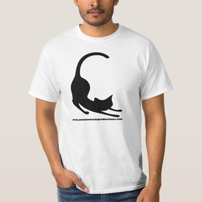 Common Cats Logo Black T-Shirt (Front)