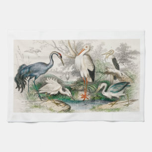 Common Crane, White Stork, Gigantic Crane, Common Tea Towel