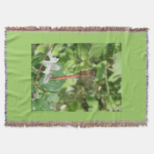 Common Darter Dragonfly Throw Blanket