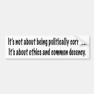 Common Decency Bumper Sticker