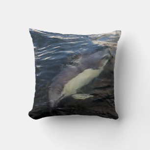 Common Dolphin Swimming Ocean Inspired Living Room Cushion
