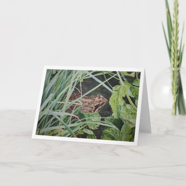 common frog greetings card (Front)