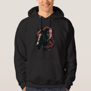 Common Girl Portrait Horse  Rider Hoodie