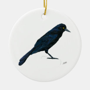 Common Grackle Ceramic Tree Decoration