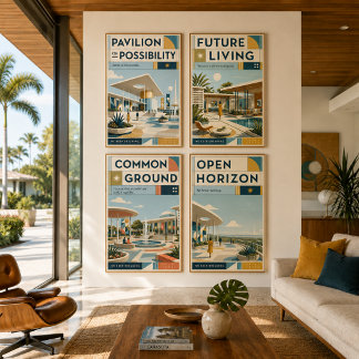 Common Ground Mid Century Modern Poster