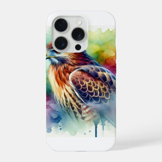 Common hawk 040924AREF122 - Watercolor iPhone Case (Back)