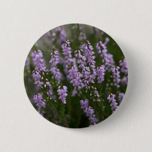Common Heather (Calluna vulgaris) 6 Cm Round Badge