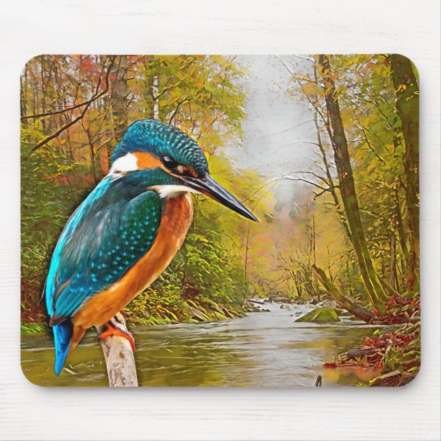 Common Kingfisher Mouse Mat (Front)