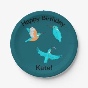 Common Kingfishers Paper Plate