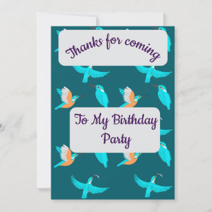 Common Kingfishers Thank you Card