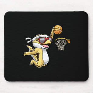 Common Leopard Gecko Playing Bysketbyll Reptile Li Mouse Mat
