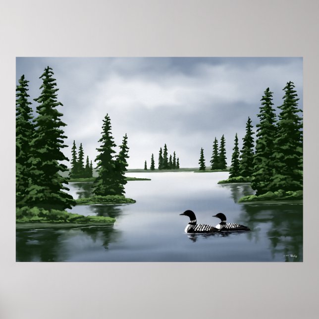 Common Loon Art Prints (Front)