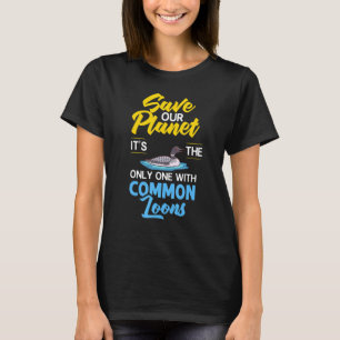 Common Loon Bird Ducks Cute 2 T-Shirt
