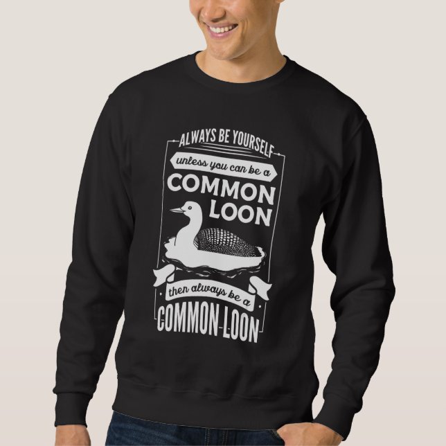 Common Loon Bird Ducks   Cute Sweatshirt (Front)