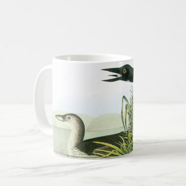 Common Loon by Audubon Coffee Mug (Front Left)