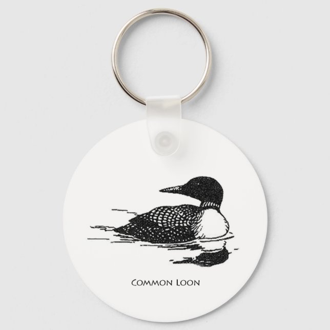 Common Loon Key Ring (Front)
