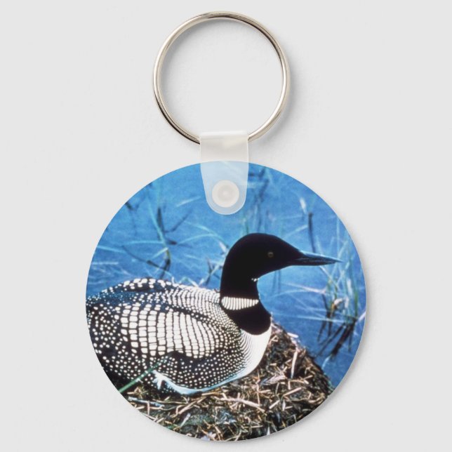 Common Loon on Nest Key Ring (Front)