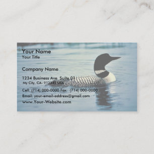Common Loon on Water Business Card