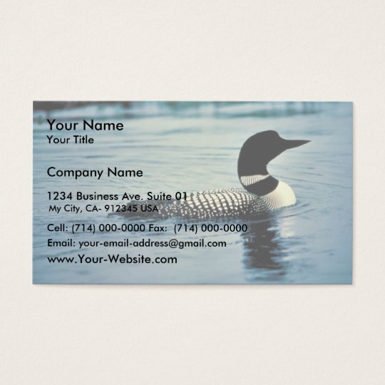 Common Loon on Water Business Card
