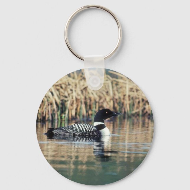 Common Loon on Water Key Ring (Front)
