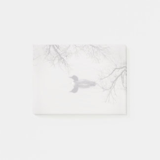 Common Loon Swims in a Northern Lake in Winter Post-it Notes
